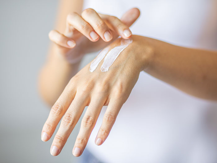 Put Cuticle oil and hand cream.